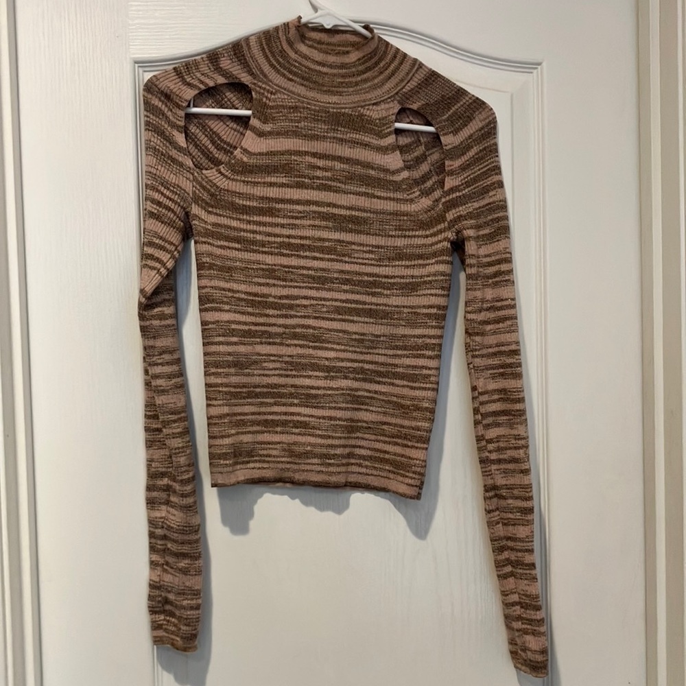Mock neck wild fable sweater with cutouts